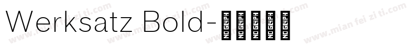 Werksatz Bold字体转换